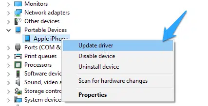 Update Apple iPhone Driver