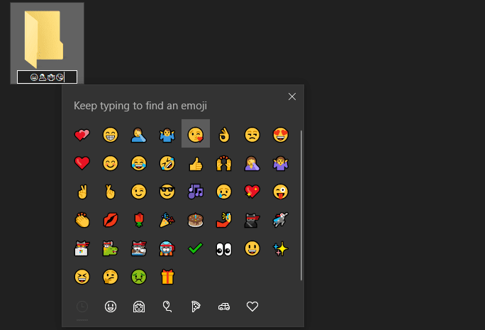 Use Emojis in File and Folder Names in Windows 10