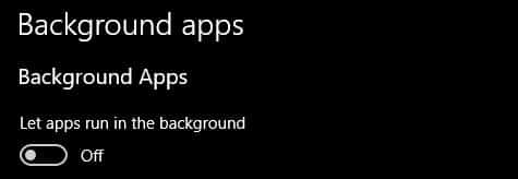 vypnout aplikace na pozadí Windows 10