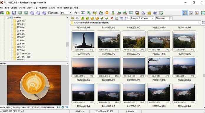 FastStone Image Viewer photo viewer software for Windows 10