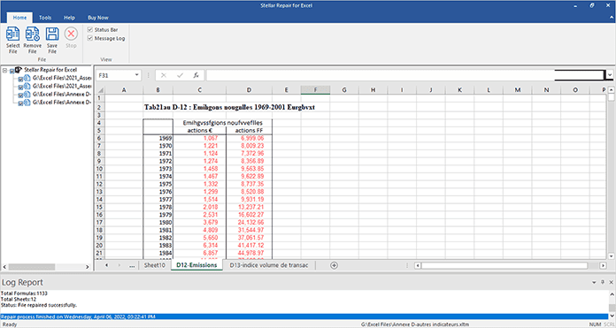 Stellar Repair for Excel Preview